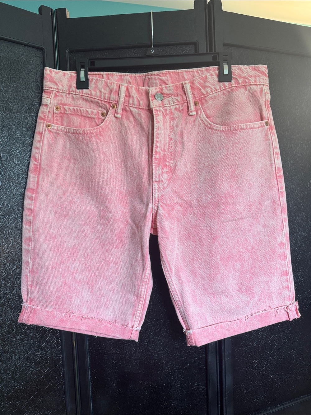 Levi’s Strauss 511 Acid Washed Pink Denim Shorts